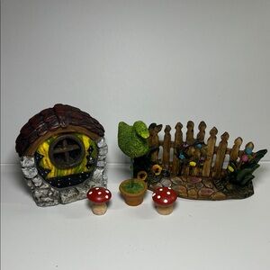 Charming Garden Miniature Set with Yellow and Green Accents